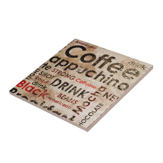 コーヒーエスプレッソのCappucino美しいパターン タイル (側面)