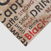 コーヒーエスプレッソのCappucino美しいパターン 薄葉紙 (詳細)