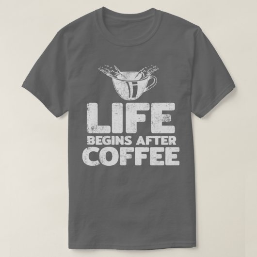 コーヒーエスプレッソカフェバリスタラバーファナティック Tシャツ (デザイン正面)