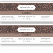 コーヒーエッセンシャル油香りボトルラベル シール (正面)