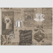 コーヒーエフエラヴィンテージ広告のデカップアート 薄葉紙 (正面)