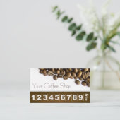 コーヒーエレガント豆コーヒーロイヤリティ ロイヤリティカード (スタンド正面)