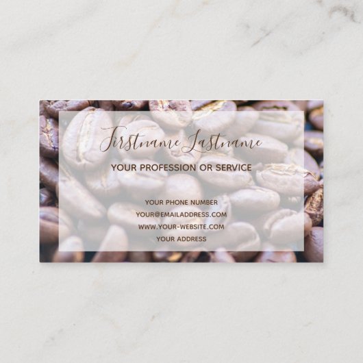 コーヒーエレガント豆バリスタとコーヒーフェロー 名刺 (裏面)