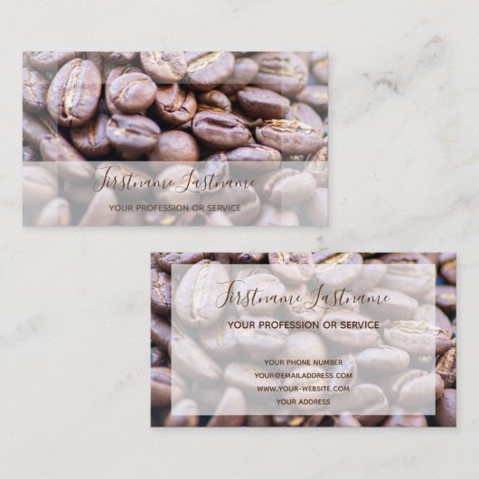 コーヒーエレガント豆バリスタとコーヒーフェロー 名刺 (正面/裏面)