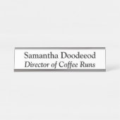 コーヒーオフィス走ホワイおもしろいトディレクター デスクネームプレート (正面)