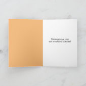 コーヒーオレンジカボチャのスパイスアンドブックス誕生日 カード (内部)