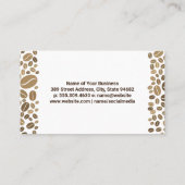 コーヒーオンソーサー | 上面ビュー | コーヒービーンズ 名刺 (裏面)