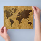 コーヒーオン紙ルック世界地図 チラシ (手)