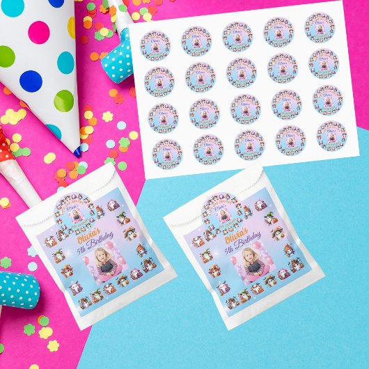 コーヒーオーバー幽霊パーティーステッカー子供へ誕生日 ラウンドシール