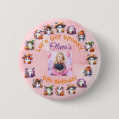 コーヒーオーバー幽霊パーティーボタン子供へ誕生日 缶バッジ (正面)