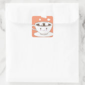 コーヒーカおもしろいップに入れたかわいいキューブ スクエアシール (バッグ)