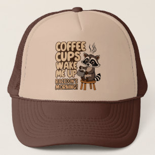 コーヒーカおもしろいップ付きアライグマ キャップ