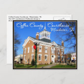 コーヒーカウンティコートハウスマンチェスター, TN シーズンポストカード (正面/裏面)