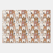 コーヒーカッコいい猫包装紙セット3 ラッピングペーパーシート (正面)