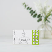 コーヒーカットパンチカード ロイヤリティカード (スタンド正面)