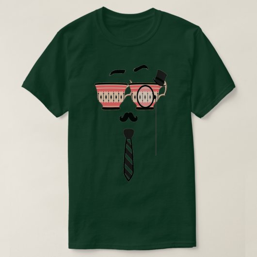 コーヒーカップかわいい人 Tシャツ (デザイン正面)