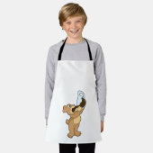 コーヒーカップでクマ エプロン (着用した状態)