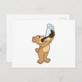 コーヒーカップでクマ ポストカード (正面/裏面)