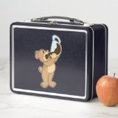 コーヒーカップでクマ メタルランチボックス (インサイチュ)