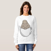 コーヒーカップでシール スウェットシャツ (正面フル)