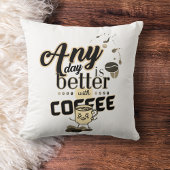 コーヒーカップで一日の方がおもしろい良い クッション