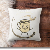 コーヒーカップで一日の方がおもしろい良い クッション