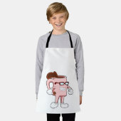 コーヒーカップとコーヒー エプロン (着用した状態)