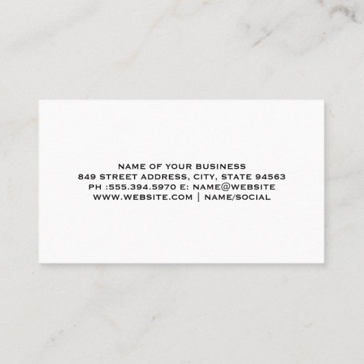 コーヒーカップとソーサーのトップビュー 名刺 (裏面)