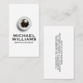 コーヒーカップとソーサーのトップビュー 名刺 (正面/裏面)