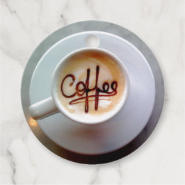 コーヒーカップとソーサーラテコーヒーかわいい フェイバータグ