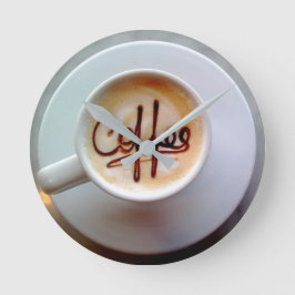 コーヒーカップとソーサーラテコーヒークロック ラウンド壁時計