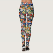 コーヒーカップとティーカップTeasetフローラブルー レギンス (裏面)