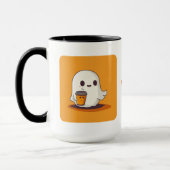 コーヒーカップとブーとのハロウィーン幽霊! マグカップ (左)