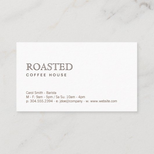 コーヒーカップと汚れブラシ 名刺 (裏面)