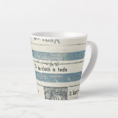 コーヒーカップと海詳細 カフェラテマグ (右アングル)