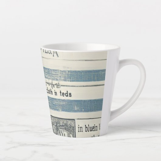 コーヒーカップと海詳細 カフェラテマグ (右)