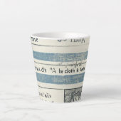 コーヒーカップと海詳細 カフェラテマグ (正面)