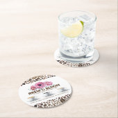 コーヒーカップと花 ラウンドペーパーコースター (インサイチュ)