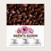 コーヒーカップと花 名刺 (外部フラット)