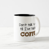 コーヒーカップと話さないで ツートーンマグカップ (正面右)