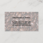 コーヒーカップと豆 | Barista 名刺 (裏面)