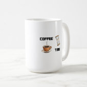 コーヒーカップにコーヒーを入れたコーヒータイム コーヒーマグカップ (正面右)