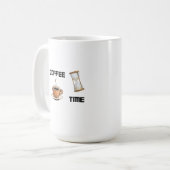 コーヒーカップにコーヒーを入れたコーヒータイム コーヒーマグカップ (正面左)