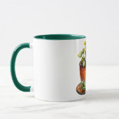コーヒーカップに植物が入ったコーヒーマグ マグカップ (左)