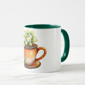 コーヒーカップに植物が入ったコーヒーマグ マグカップ (正面右)