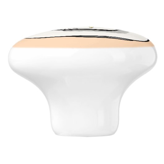 コーヒーカップのかわいいコーヒー豆 セラミックノブ (側面)