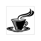 コーヒーカップのアートスタンプ ラバースタンプ (インプリント)