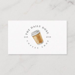 コーヒーカップのイラストレーションの喫茶店の名刺 名刺