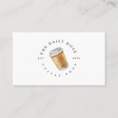 コーヒーカップのイラストレーションの喫茶店の名刺 名刺 (正面)