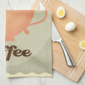コーヒーカップのイラストレーション キッチンタオル (四つ折り)
